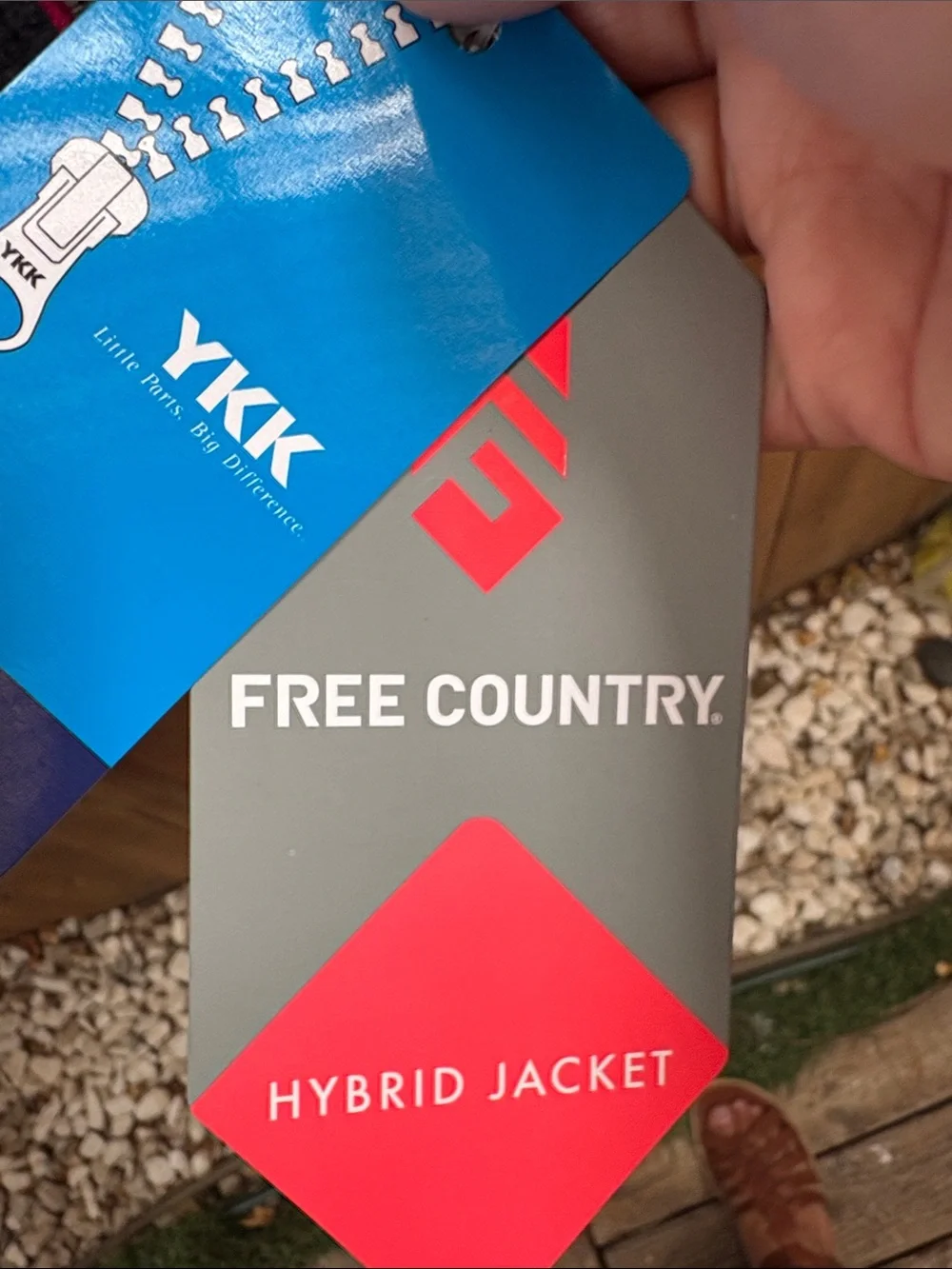 Free Country Black Quilted Jacket with Red Trim